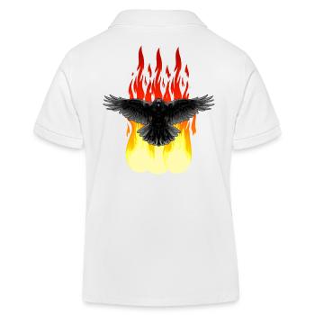 Feu de Corbeau Rituel spirituel occulte Satan Horreur - Polo enfant bio Stanley/Stella - blanc - Dos