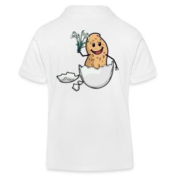 Ostern Erdnuss Frühling Osterei Flora Eierschale - Kinder Organic Poloshirt Mini Sprinter von Stanley/Stella - Weiß - Hinten