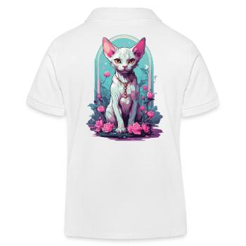 Chat occulte Sphynx dans le Style Goth Pastel - Polo enfant bio Stanley/Stella - blanc - Dos