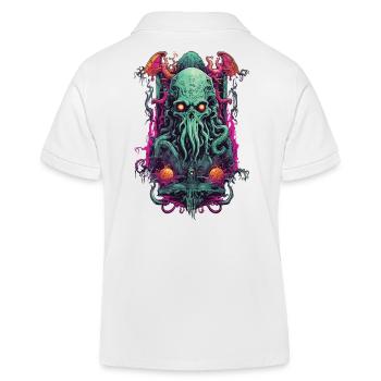 Gothique Cthulhu démon Halloween monstre Design - Polo enfant bio Stanley/Stella - blanc - Dos