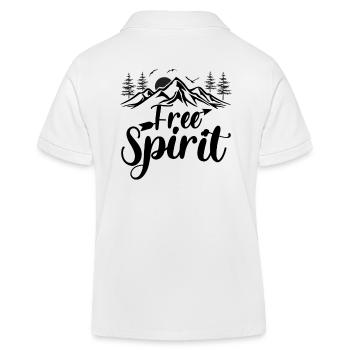 Free Spirit - Plein air, Voyages, Randonnées, Nature - Polo enfant bio Stanley/Stella - blanc - Dos