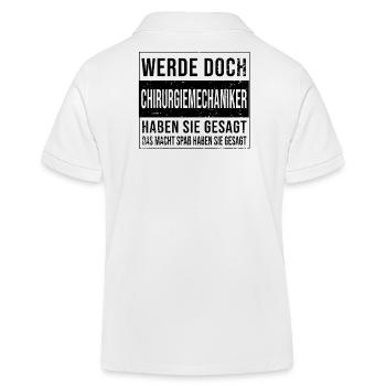 Berufe Ausbildung bestanden WERDE DOCH - Kinder Organic Poloshirt Mini Sprinter von Stanley/Stella - Weiß - Hinten