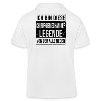 Berufe Ausbildung bestanden Legende - Kinder Organic Poloshirt Mini Sprinter von Stanley/Stella - Weiß - Hinten