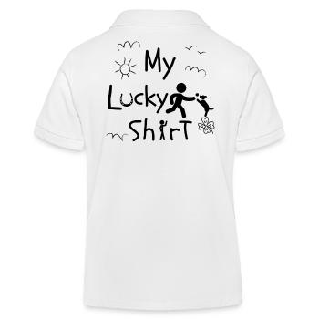 Hund Hundehalter Zubehör Hundliebhaber - Kinder Organic Poloshirt Mini Sprinter von Stanley/Stella - Weiß - Hinten