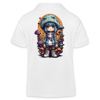 Fantasy Mushroom Girl Kawaii Goth e-girl - Polo enfant bio Stanley/Stella - blanc - Dos