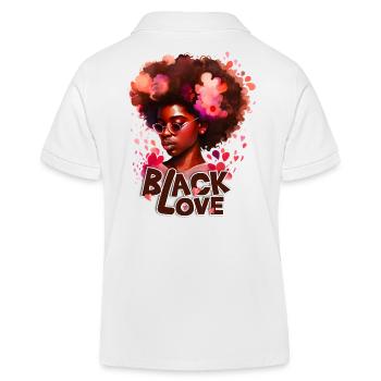 Black Love - Mois de l’histoire des Noirs africain - Polo enfant bio Stanley/Stella - blanc - Dos