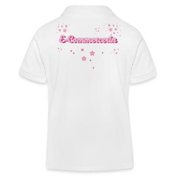 Online-Händler Abschluss-Geschenk E-Commercerin - Kinder Organic Poloshirt Mini Sprinter von Stanley/Stella - Weiß - Hinten