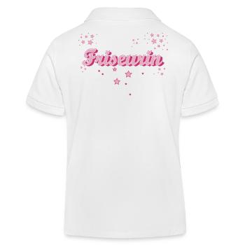 Haarstylist Abschluss-Geschenk Friseurin - Kinder Organic Poloshirt Mini Sprinter von Stanley/Stella - Weiß - Hinten