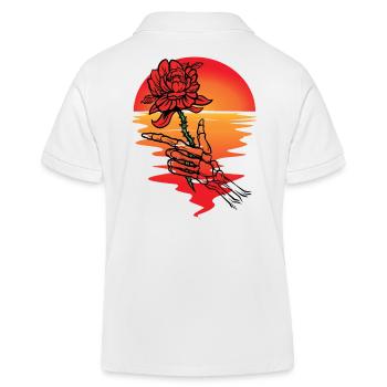 Sonne Blume Tod Skelett Sonnenuntergang Jenseits - Kinder Organic Poloshirt Mini Sprinter von Stanley/Stella - Weiß - Hinten