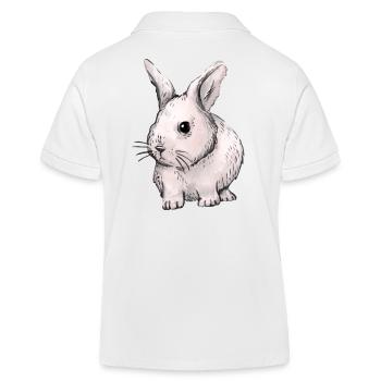 Rabbit, Bunny, Easter Bunny, Kids, Pets, Baby - Kids Organic Polo Shirt by Stanley/Stella - white - Back