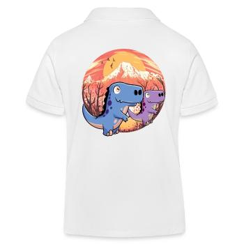 Drachen Märchenfigur Fantasy Kinder Dinos Baby - Kinder Organic Poloshirt Mini Sprinter von Stanley/Stella - Weiß - Hinten