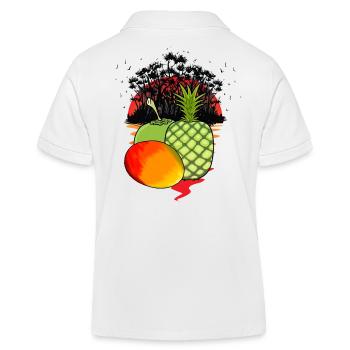 Caraïbes, Île, Fruits, Fruits, Vitamines, Été, Nourriture - Polo enfant bio Stanley/Stella - blanc - Dos