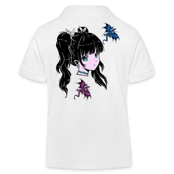 Fille Dragon Fantaisie Conte de fées Enfants Enfant Fable - Polo enfant bio Stanley/Stella - blanc - Dos