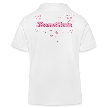 Maskenbildner Abschluss-Geschenk Kosmetikerin - Kinder Organic Poloshirt Mini Sprinter von Stanley/Stella - Weiß - Hinten