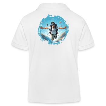 PARACHUTISTE Fallschirmspringen PARACHUTISME - Polo enfant bio Stanley/Stella - blanc - Dos