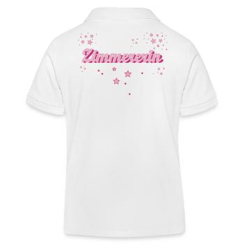 Zimmermann Abschluss-Geschenk Zimmererin - Kinder Organic Poloshirt Mini Sprinter von Stanley/Stella - Weiß - Hinten