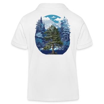 arbre, forêt, nature, nature sauvage, arbre à feuilles caduques, sapin, pin - Polo enfant bio Stanley/Stella - blanc - Dos