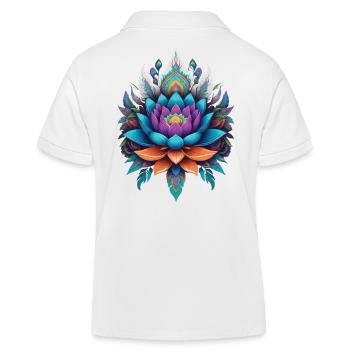 Spirituelle Lotusblume Lebensblume Aesthetic Style - Kinder Organic Poloshirt Mini Sprinter von Stanley/Stella - Weiß - Hinten