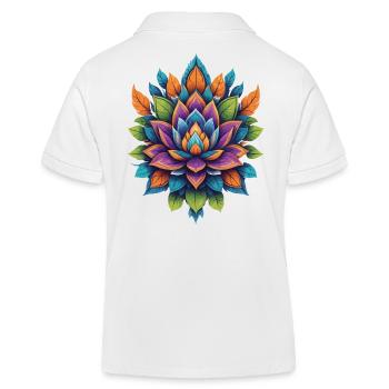 Spirituelle Blume Lotus Lebensenergie Lebensblume - Kinder Organic Poloshirt Mini Sprinter von Stanley/Stella - Weiß - Hinten