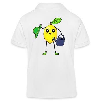 citron, fruits, fruits, jardinier, arrosoir, jardinage - Polo enfant bio Stanley/Stella - blanc - Dos