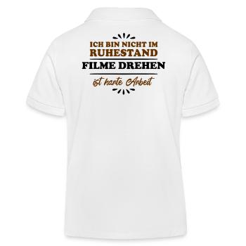 Ruhestand Rentner Pensioner Filme-drehen - Kinder Organic Poloshirt Mini Sprinter von Stanley/Stella - Weiß - Hinten