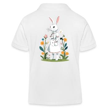 Krankenschwester Hase Osterhase Krankenpflegerin - Kinder Organic Poloshirt Mini Sprinter von Stanley/Stella - Weiß - Hinten