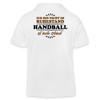 Retirement Pensioner Pensioner Handball - Kids Organic Polo Shirt by Stanley/Stella - white - Back