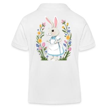 Krankenschwester Hase Osterhase Krankenpflegerin - Kinder Organic Poloshirt Mini Sprinter von Stanley/Stella - Weiß - Hinten