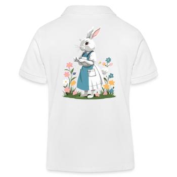 Krankenschwester Hase Osterhase Krankenpflegerin - Kinder Organic Poloshirt Mini Sprinter von Stanley/Stella - Weiß - Hinten