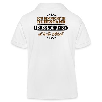 Retirement Pensioner Pensioner Song Composer - Kids Organic Polo Shirt by Stanley/Stella - white - Back