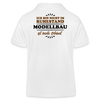 Ruhestand Rentner Pensioner Modellbauer - Kinder Organic Poloshirt Mini Sprinter von Stanley/Stella - Weiß - Hinten