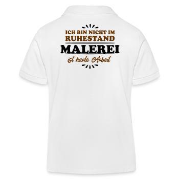 Ruhestand Rentner Pensioner Malerei - Kinder Organic Poloshirt Mini Sprinter von Stanley/Stella - Weiß - Hinten