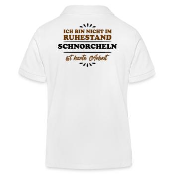 Retirement Retirees Retirees Snorkeling - Kids Organic Polo Shirt by Stanley/Stella - white - Back