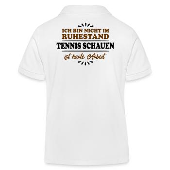 Retirement Pensioner Pensioner Tennis - Kids Organic Polo Shirt by Stanley/Stella - white - Back