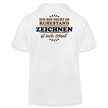 Ruhestand Rentner Pensioner Zeichner - Kinder Organic Poloshirt Mini Sprinter von Stanley/Stella - Weiß - Hinten