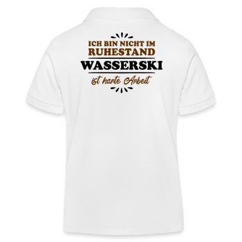 Retirement Pensioner Pensioner Water Skiing - Kids Organic Polo Shirt by Stanley/Stella - white - Back