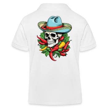 Esthétique Chili Skull Design Style mexicain - Polo enfant bio Stanley/Stella - blanc - Dos