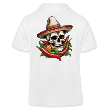 Esthétique Chili Skull Design Style mexicain - Polo enfant bio Stanley/Stella - blanc - Dos