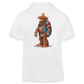 Sasquatch Bigfoot mexicain avec sombrero - Polo enfant bio Stanley/Stella - blanc - Dos