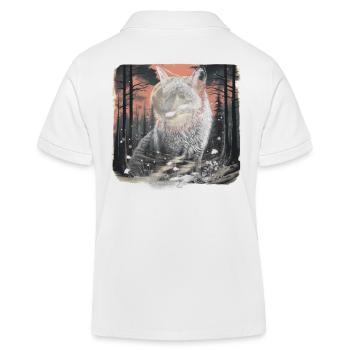 Wald Fuchs Waldtiere Wildtiere Füchse Natur - Kinder Organic Poloshirt Mini Sprinter von Stanley/Stella - Weiß - Hinten