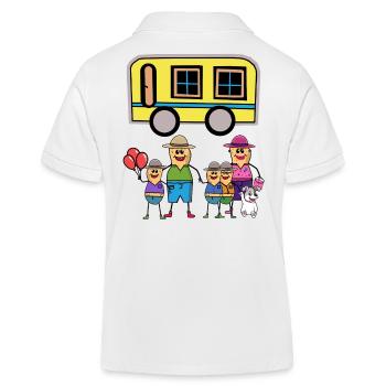 Cacahuètes Famille Caravane Vacances Enfant Vacances - Polo enfant bio Stanley/Stella - blanc - Dos
