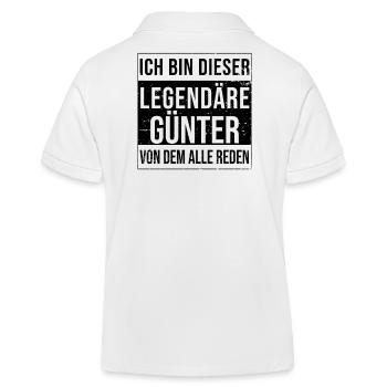 I'm this legendary for Günter - Kids Organic Polo Shirt by Stanley/Stella - white - Back