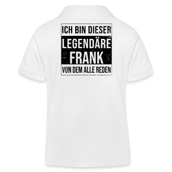 I'm this legendary for Frank - Kids Organic Polo Shirt by Stanley/Stella - white - Back