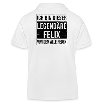Je suis cette légende pour Felix - Polo enfant bio Stanley/Stella - blanc - Dos
