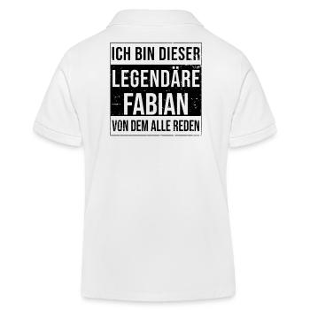 Ich bin dieser legendäre für Fabian - Kinder Organic Poloshirt Mini Sprinter von Stanley/Stella - Weiß - Hinten