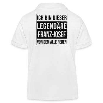 Ich bin dieser legendäre für Franz-Josef - Kinder Organic Poloshirt Mini Sprinter von Stanley/Stella - Weiß - Hinten