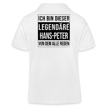 Je suis cette légende pour Hans-Peter - Polo enfant bio Stanley/Stella - blanc - Dos