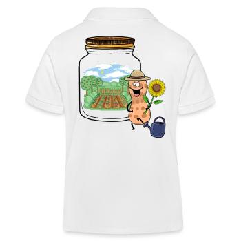 Erdnuss Erdnüsse Garten Traum Sonnenblume - Kinder Organic Poloshirt Mini Sprinter von Stanley/Stella - Weiß - Hinten