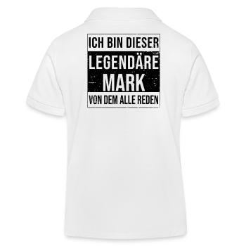 Ich bin dieser legendäre für Mark - Kinder Organic Poloshirt Mini Sprinter von Stanley/Stella - Weiß - Hinten