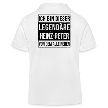 Ich bin dieser legendäre für Heinz-Peter - Kinder Organic Poloshirt Mini Sprinter von Stanley/Stella - Weiß - Hinten